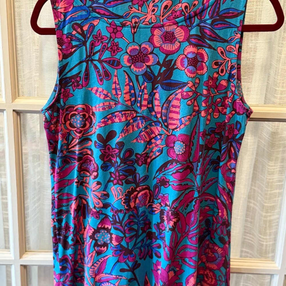 Soft Surroundings Patterned V Neck Sleeveless Tank - image 4